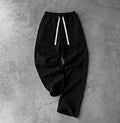 VAYR UNIT_03 Shadow Black Wide-Leg Pants - Front View Structured Silhouette and Waist Detail