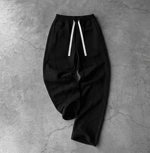 VAYR UNIT_03 Shadow Black Wide-Leg Pants - Front View Structured Silhouette and Waist Detail