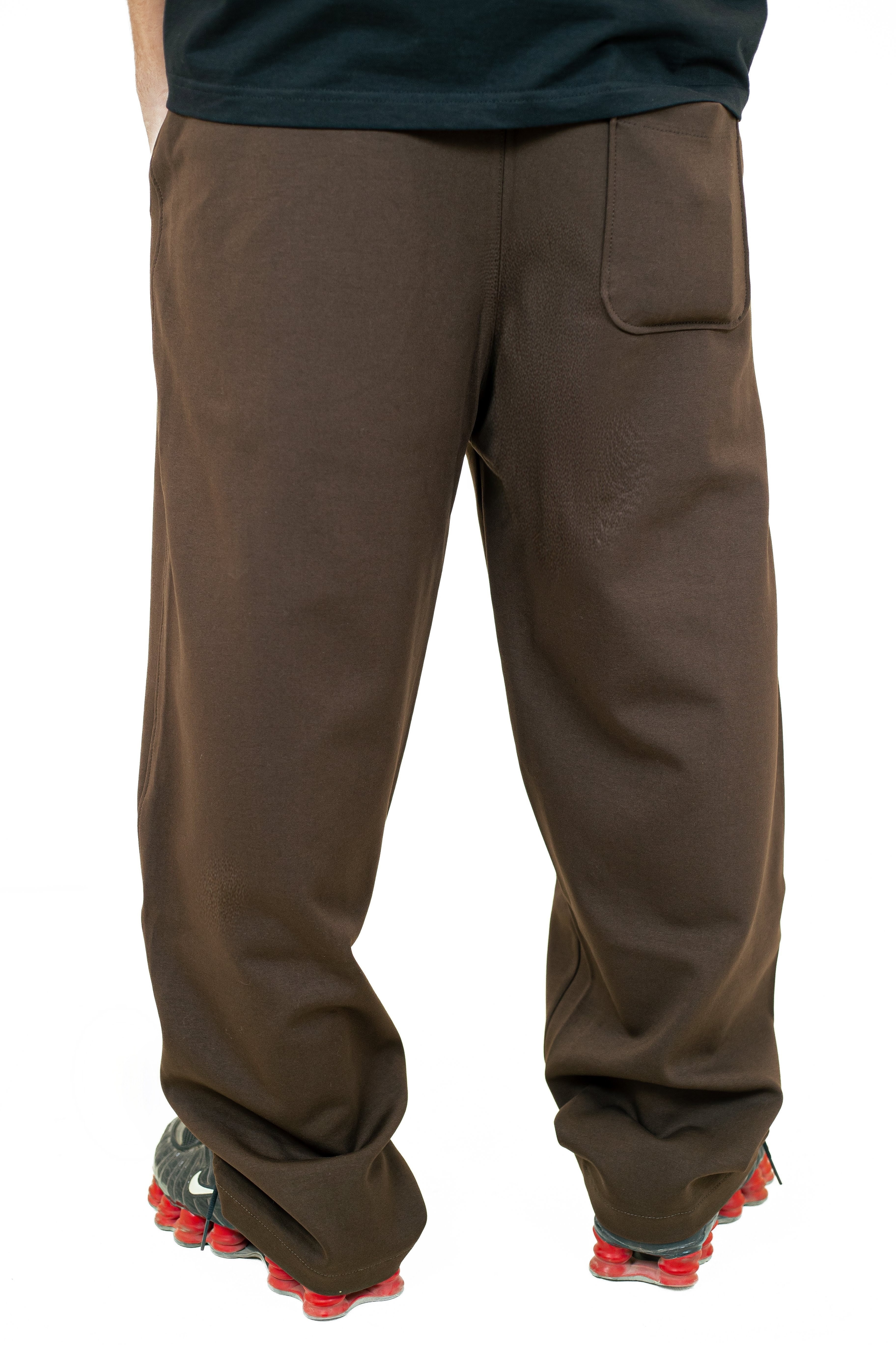 VAYR UNIT_04 Dust Brown Pants - Back View highlighting Relaxed Fit and Structured Design